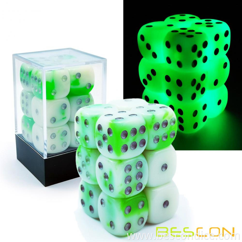 Luminous Jade Glowing 6 Sides Dice 1 Luminous Jade Glowing 6 Sides Dice 1